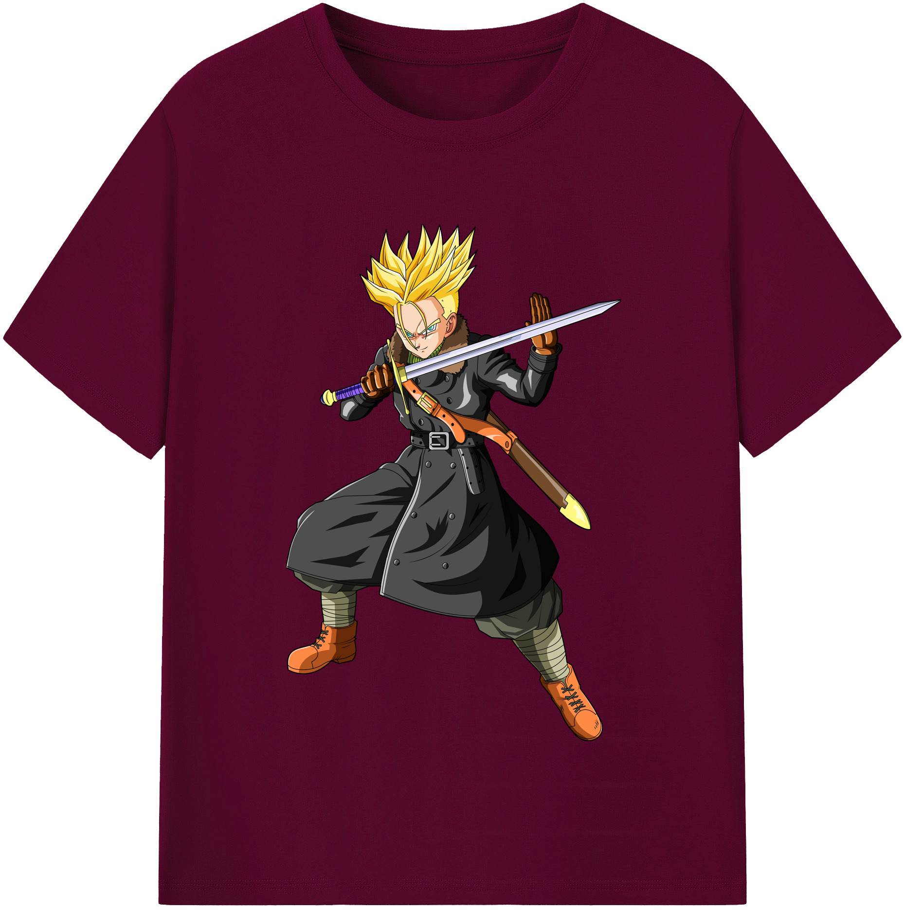 （画像用） ドラゴンボール トランクス（Torankusu）DRAGON BALL Trunks レディースカジュアルプリントTシャツ（綿100％）